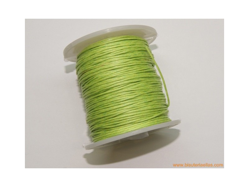 Cordón encerado 1mm verde pistacho (50 m.)