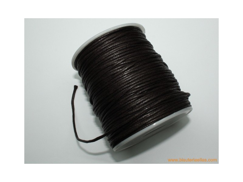 Cordón encerado 1,5mm chocolate (50 m.)