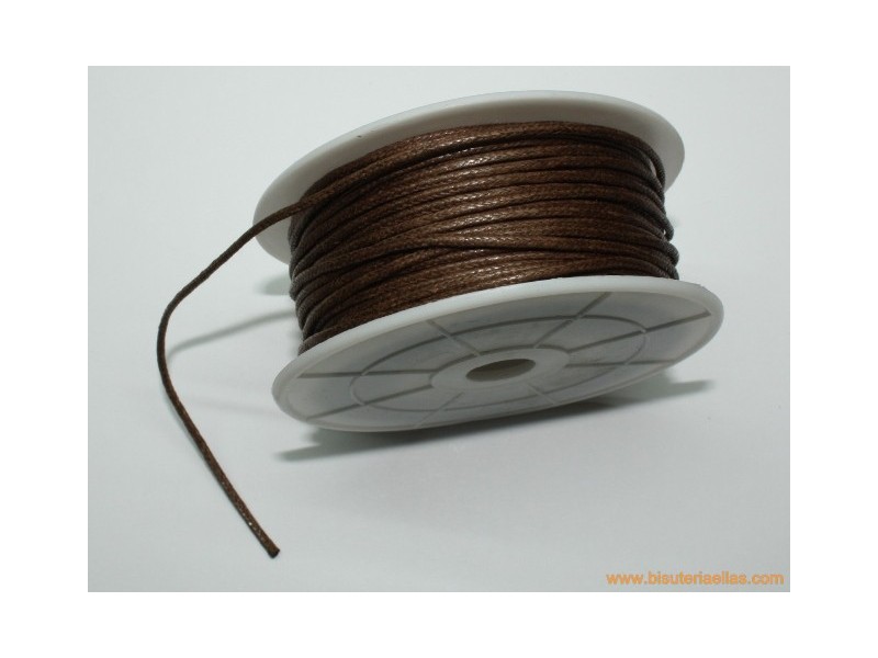 Cordón encerado 1,5mm chocolate (25 m.)