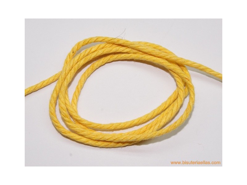 Cordón encerado 2mm amarillo