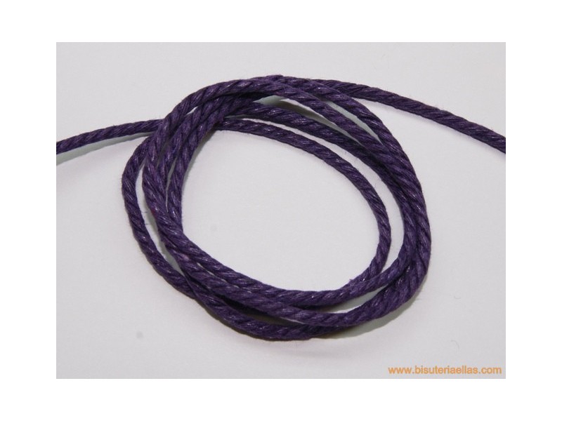 Cordón encerado 2mm morado