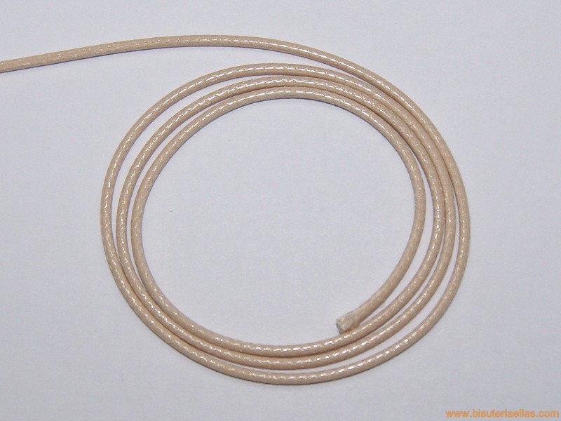 Cordón trenzado encerado 2mm beige