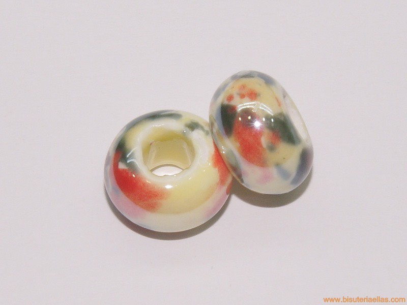 Bola chata Ø16x10mm paso 6mm amarilla