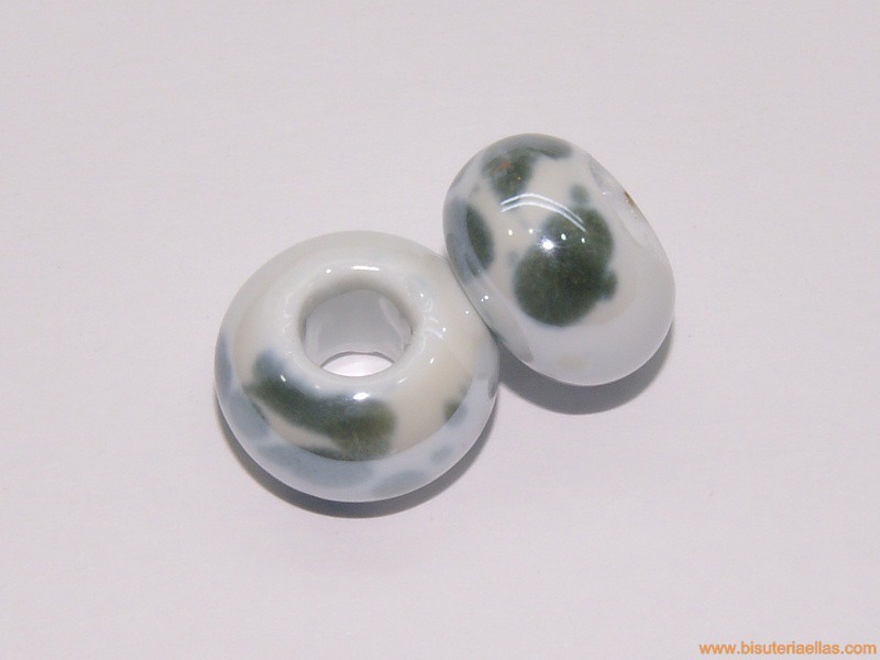 Bola chata Ø16x10mm paso 6mm blanca