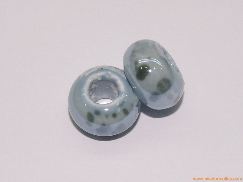 Bola chata Ø16x10mm paso 6mm gris