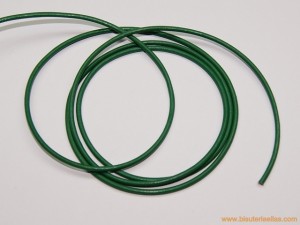 Cordón cuero 2mm verde