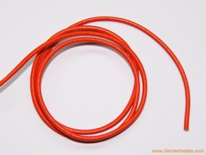 Cordón cuero 2,5mm naranja