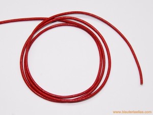 Cordón cuero 2,5mm rojo