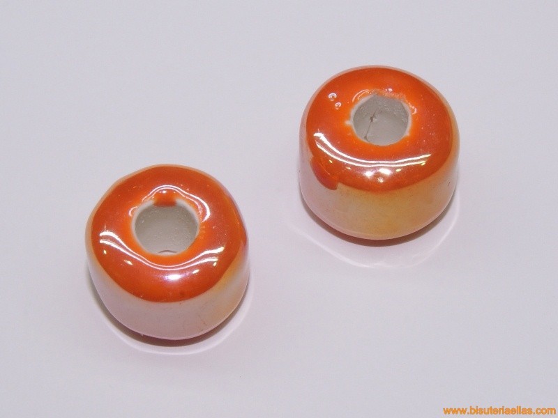 Bola cuadrada Ø16x13mm paso 5mm naranja