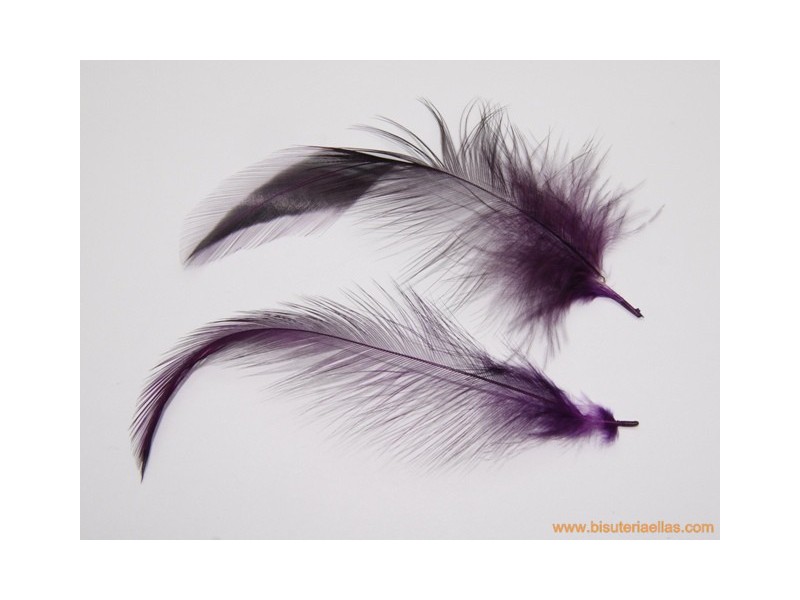 Pluma para tocado 12cm morada