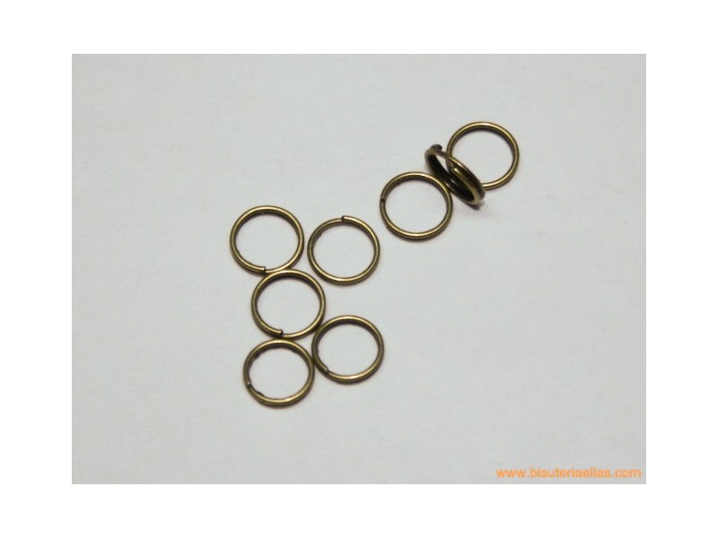 Anilla bronce Ø7mm doble