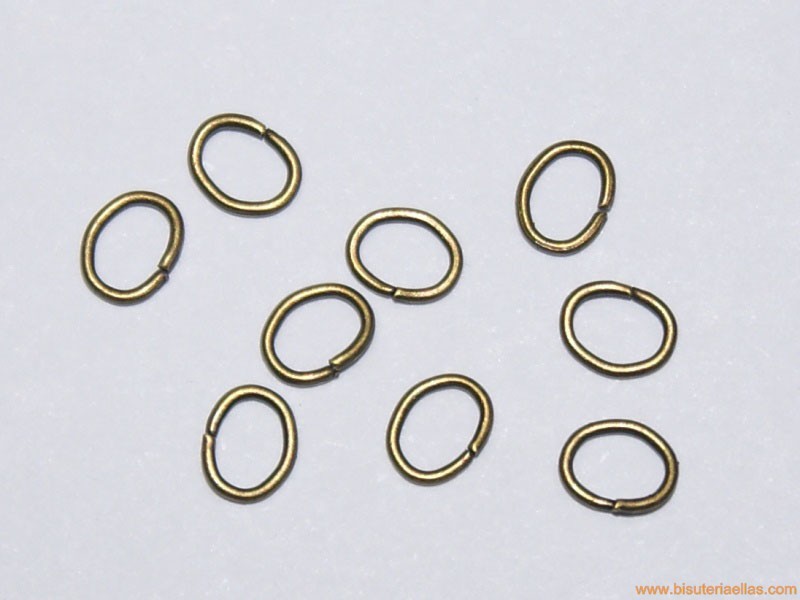 Anilla bronce ovalada 6x4mm