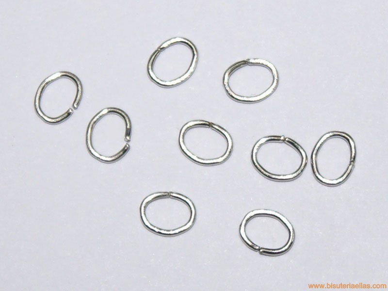 Anilla níquel ovalada 6x4mm