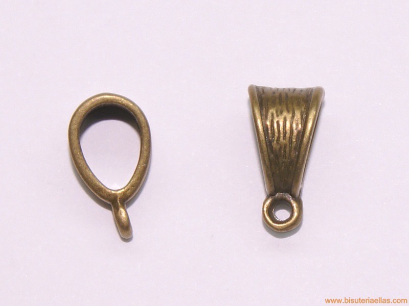 Entrepieza anilla colgante 14mm bronce