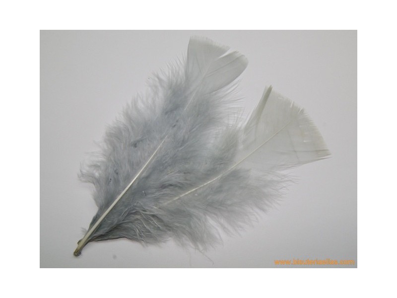 Pluma para tocado 14cm gris