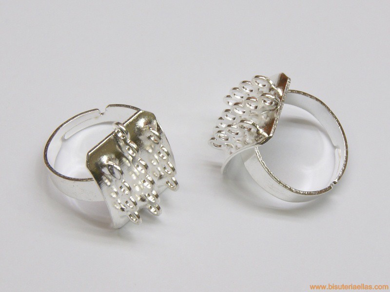 Base anillo multianillas plateado