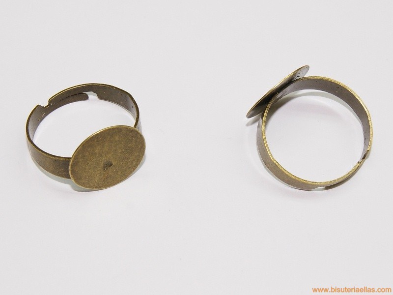 Base anillo para pegar bronce 14mm