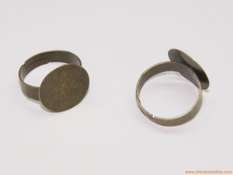 Base anillo para pegar bronce 15mm