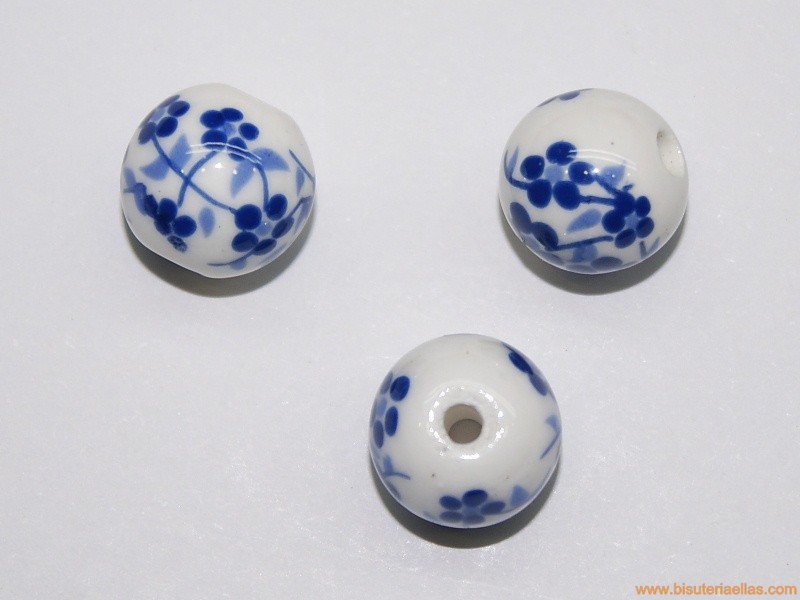 Bola pintada Ø14mm paso 3mm azul