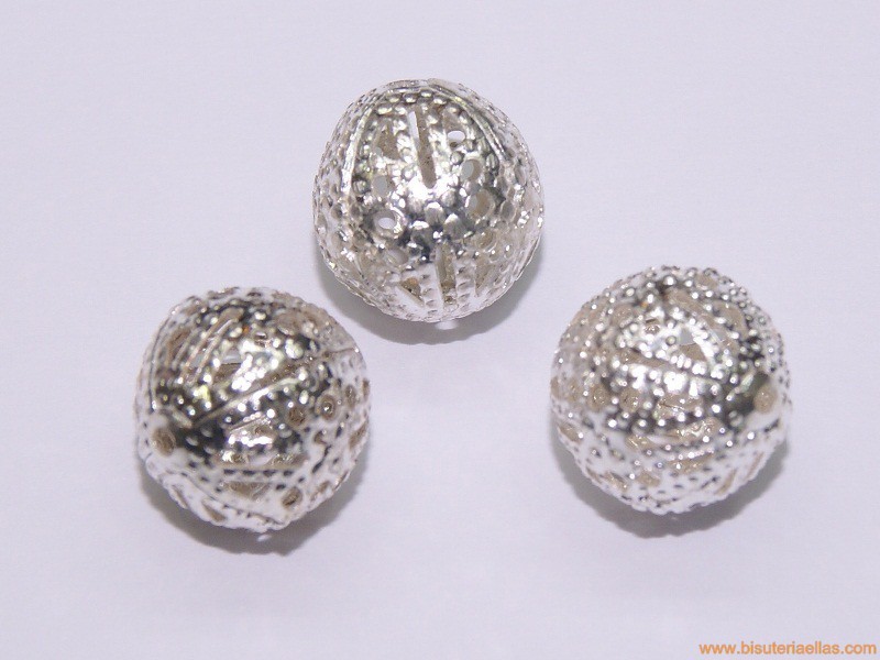 Bola calada Ø12mm plateada