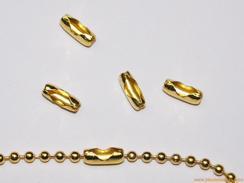 Cierre para cadena bolas 2mm dorada