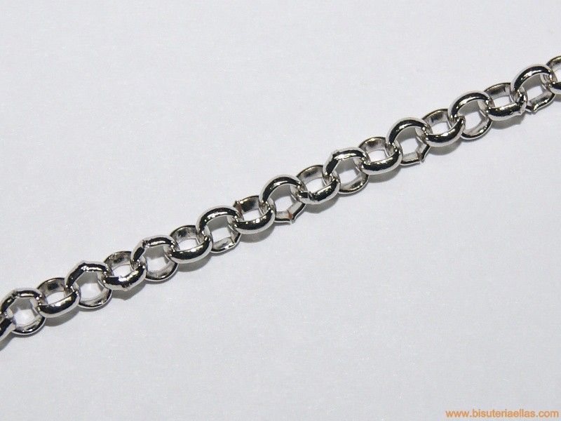 Cadena níquel ancho 6mm
