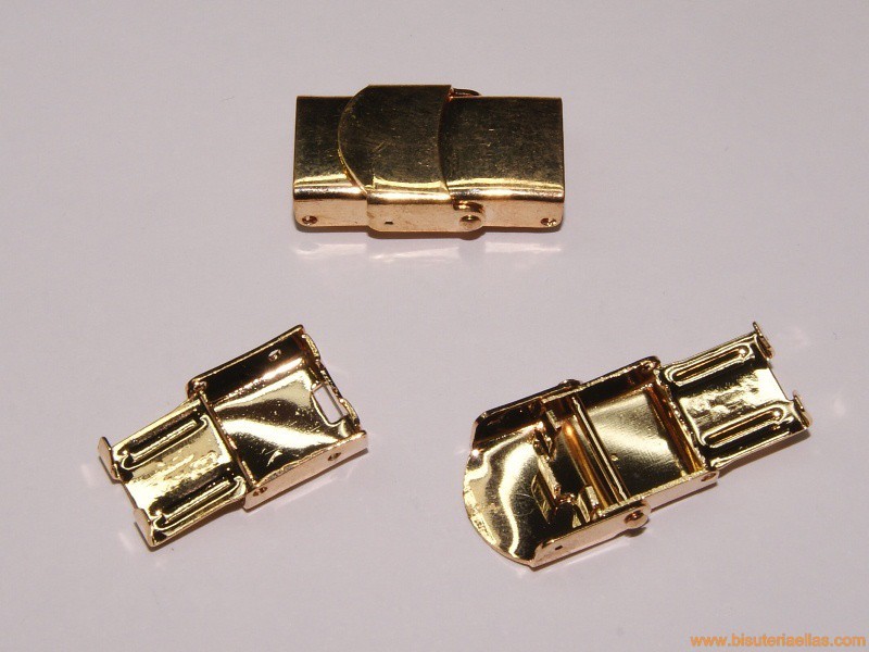 Cierre acero con pestaña paso 10x2mm cobrizo