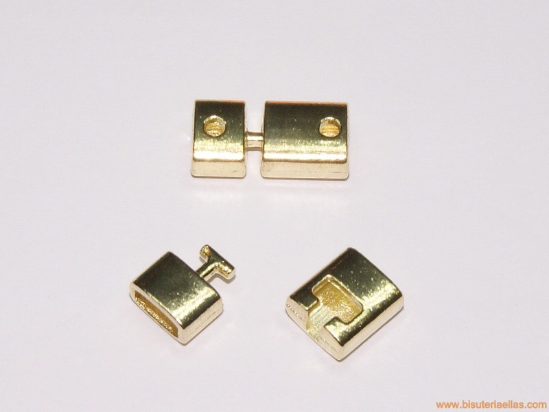 Cierre dorado paso 7x3mm