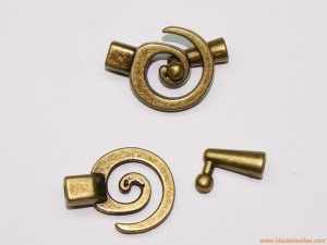 Cierre espiral bronce paso 4mm