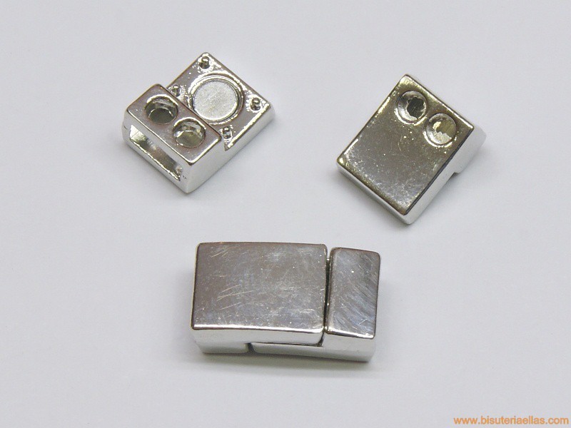 Cierre imán plano curvado paso 6x2mm