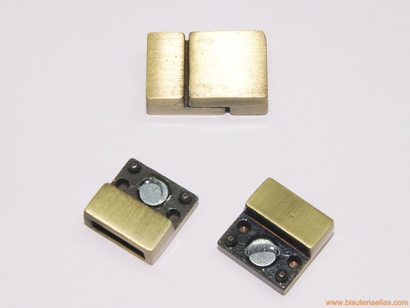 Cierre imán plano paso 10x3mm dorado