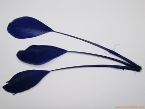 Pluma para tocado 16-18cm azul