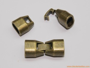 Cierre paso 10x6mm bronce