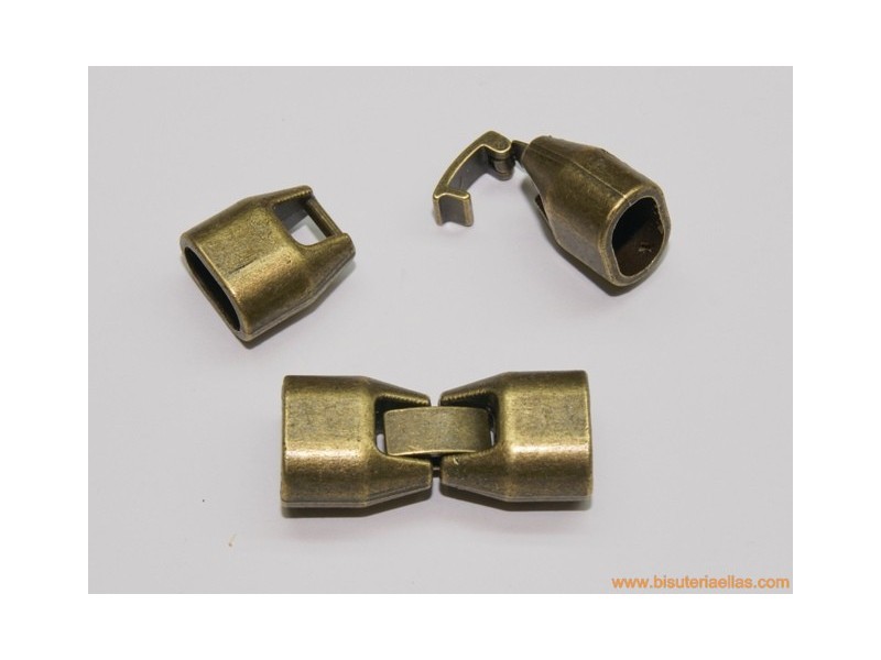 Cierre paso 10x6mm bronce