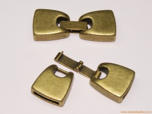 Cierre paso 13x2,5mm bronce