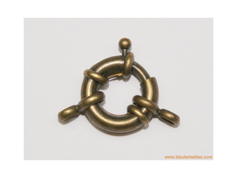 Cierre reasa marinera 17mm bronce