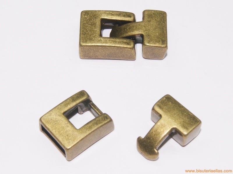 Cierre T bronce paso 9,5x3,5mm