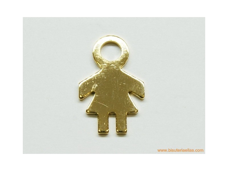 Colgante muñeca 12x18mm oro