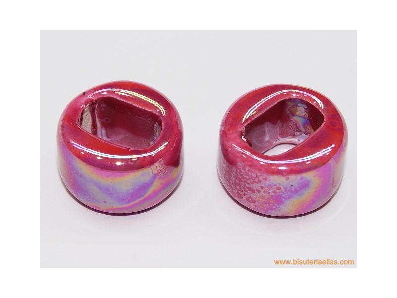 Tubo cerámico 10x16 mm fucsia para regaliz