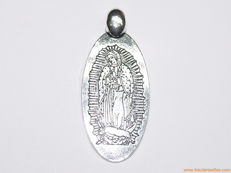 Colgante oval virgen 47x25mm