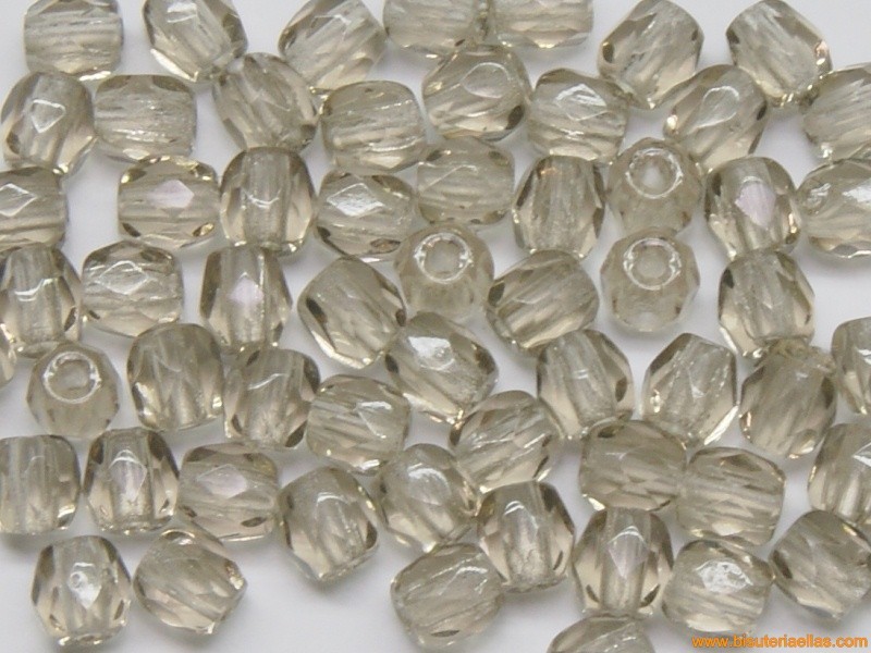 Bola facetada 3mm cristal ahumado