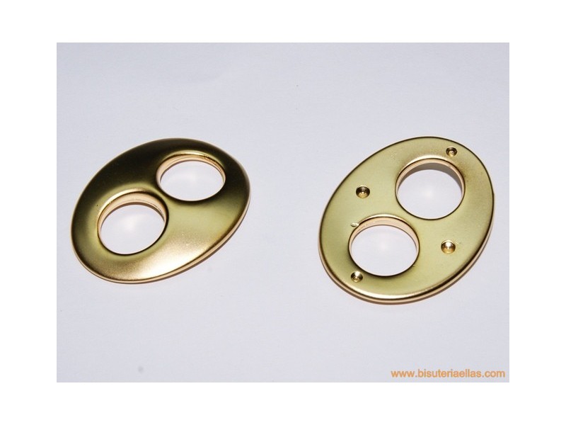 Calabrote 38x31mm zamak baño oro bisú