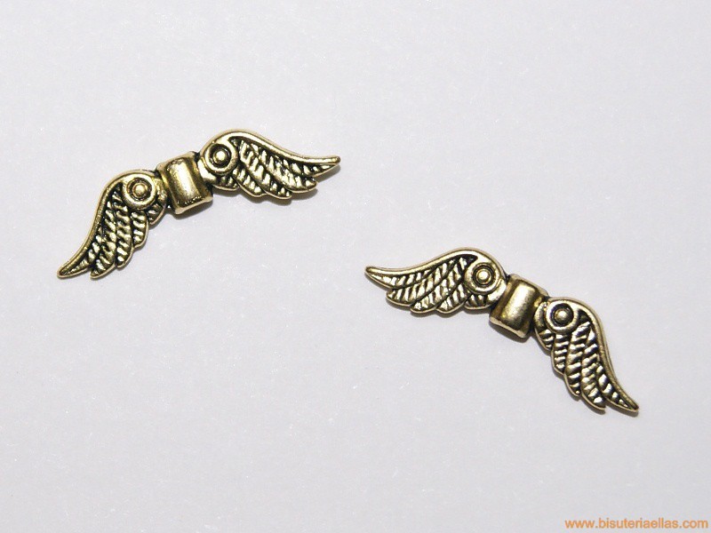 Entrepieza alas para ángel 23mm doradas