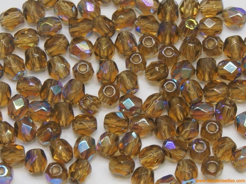 Bola facetada 3mm topaz AB