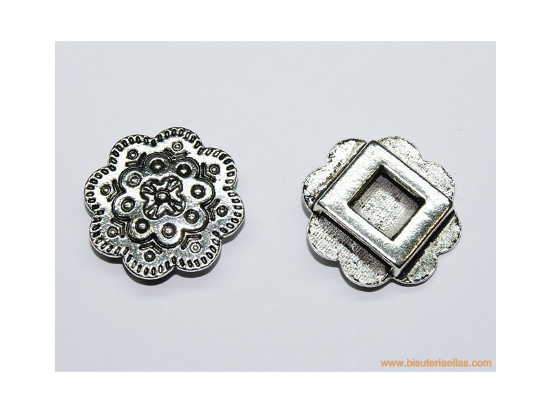 Entrepieza flor decorada 25mm especial anillo