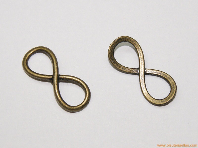 Entrepieza infinito 25x10mm bronce