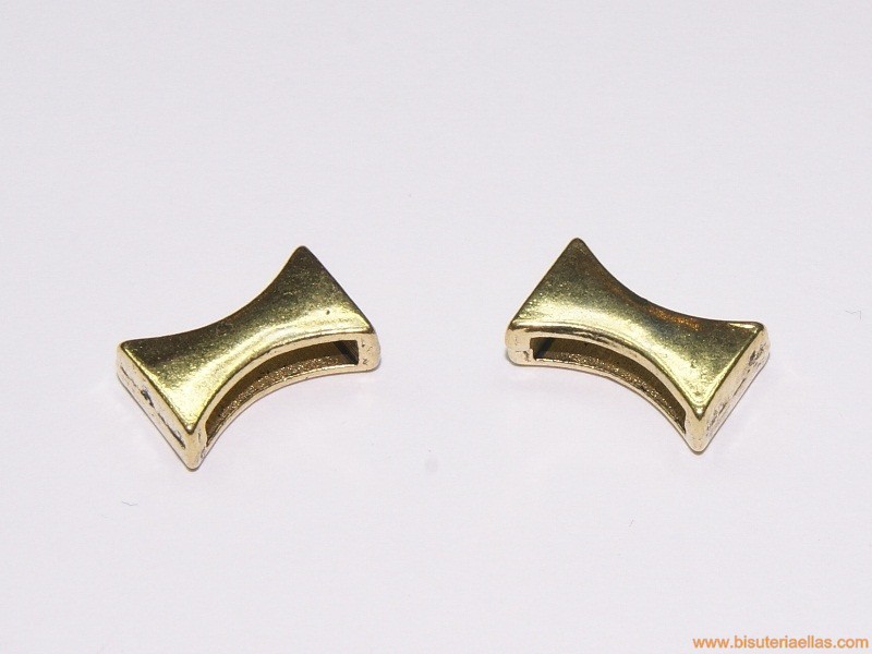 Entrepieza lazo paso 11x3mm dorado