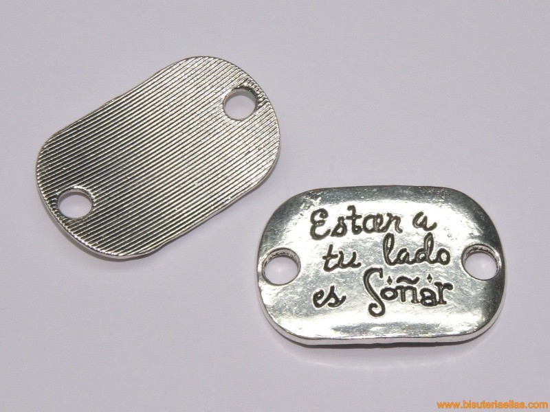 Entrepieza para pulsera 30x20mm con mensaje