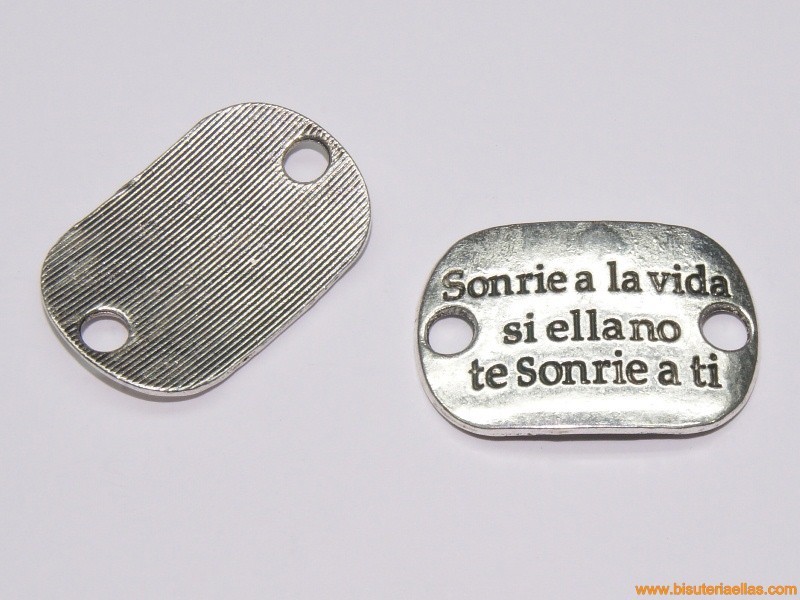 Entrepieza para pulsera 30x20mm con mensaje