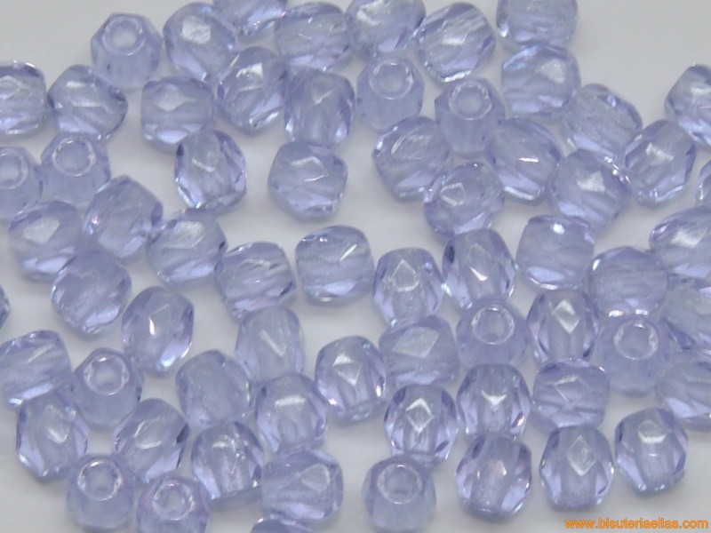Bola facetada 3mm violeta transparente